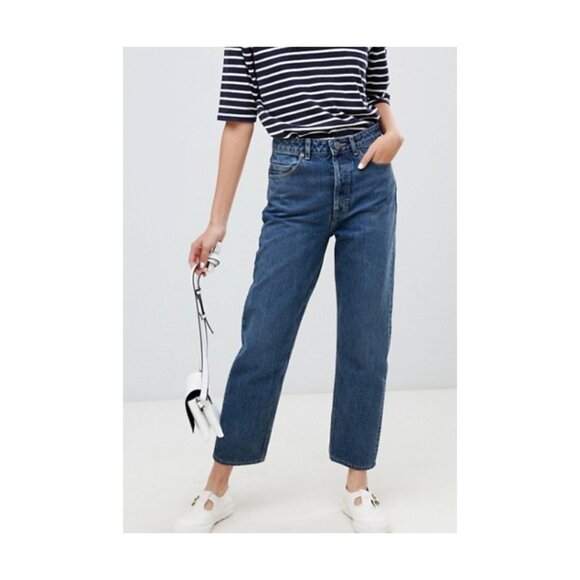 ASOS DESIGN Recycled Florence authentic straight leg jeans in london blue wash - Picture 3 of 3